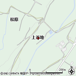 秋田県鹿角市十和田大湯上谷地周辺の地図