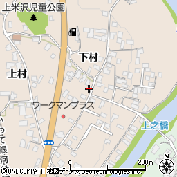 岩手県二戸市米沢下村周辺の地図
