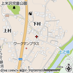 岩手県二戸市米沢（下村）周辺の地図