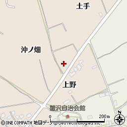 秋田県鹿角市十和田毛馬内沖ノ畑周辺の地図