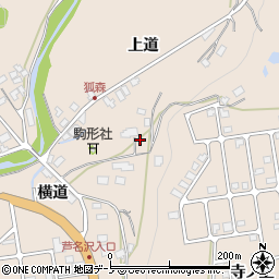 秋田県鹿角市十和田毛馬内上道周辺の地図