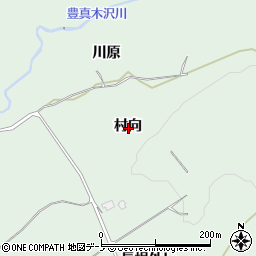 秋田県鹿角市十和田大湯村向周辺の地図