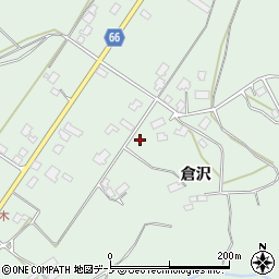 秋田県鹿角市十和田大湯倉沢周辺の地図