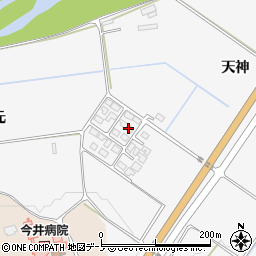 秋田県大館市片山天神周辺の地図