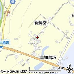 秋田県大館市岩瀬新焼岱周辺の地図
