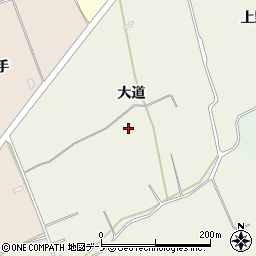 秋田県鹿角市十和田岡田大道周辺の地図