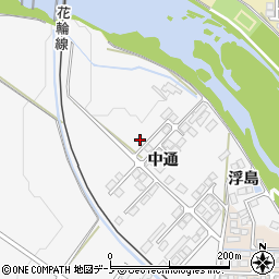 秋田県大館市片山中通周辺の地図