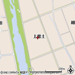 秋田県鹿角市十和田毛馬内上悪土周辺の地図