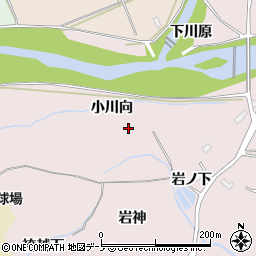 秋田県大館市東小川向周辺の地図