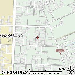 秋田県大館市観音堂周辺の地図