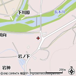 秋田県大館市東岩ノ下周辺の地図
