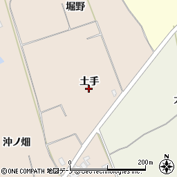 秋田県鹿角市十和田毛馬内（土手）周辺の地図