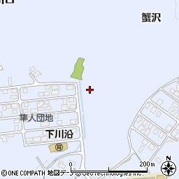 秋田県大館市川口蟹沢周辺の地図