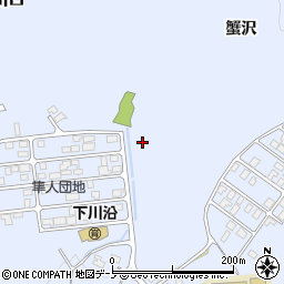 秋田県大館市川口（蟹沢）周辺の地図