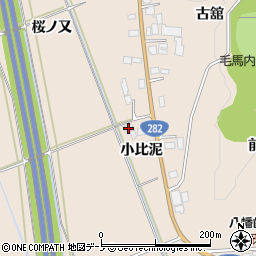 秋田県鹿角市十和田毛馬内小比泥65周辺の地図