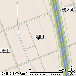 秋田県鹿角市十和田毛馬内細田周辺の地図