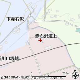 秋田県大館市餅田赤石沢道上周辺の地図