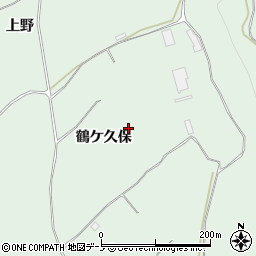 秋田県鹿角市十和田大湯鶴ケ久保周辺の地図