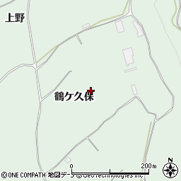 秋田県鹿角市十和田大湯（鶴ケ久保）周辺の地図
