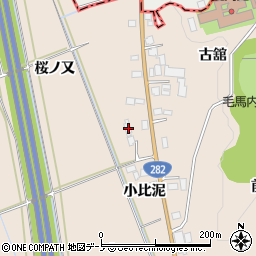 秋田県鹿角市十和田毛馬内小比泥17周辺の地図