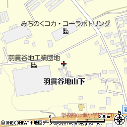 秋田県大館市岩瀬羽貫谷地山下57周辺の地図