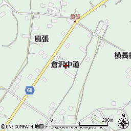 秋田県鹿角市十和田大湯倉沢中道周辺の地図