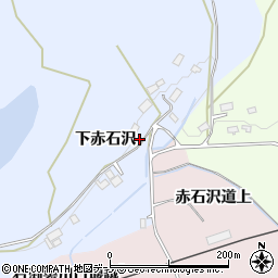秋田県大館市川口下赤石沢周辺の地図