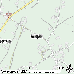 秋田県鹿角市十和田大湯横長根周辺の地図