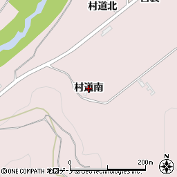 秋田県大館市東（村道南）周辺の地図