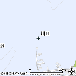 秋田県大館市川口周辺の地図