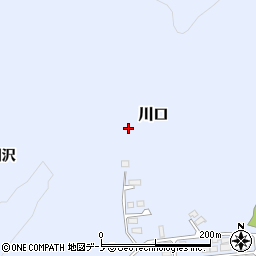 秋田県大館市川口周辺の地図