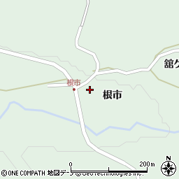 秋田県鹿角市十和田大湯（根市）周辺の地図