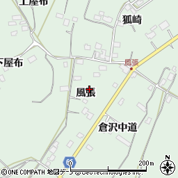 秋田県鹿角市十和田大湯風張周辺の地図