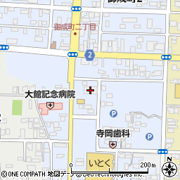 北都銀行大館駅前支店周辺の地図