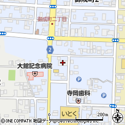 北都銀行大館駅前支店周辺の地図