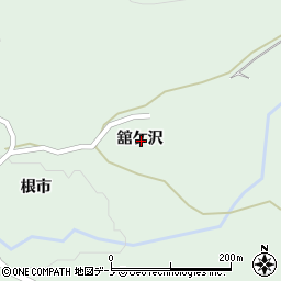 秋田県鹿角市十和田大湯舘ケ沢周辺の地図