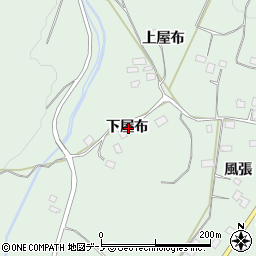 秋田県鹿角市十和田大湯下屋布周辺の地図