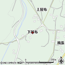 秋田県鹿角市十和田大湯（下屋布）周辺の地図