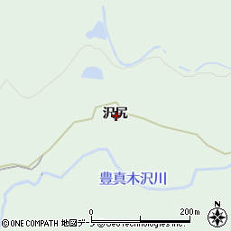秋田県鹿角市十和田大湯沢尻周辺の地図