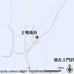 秋田県大館市川口下鳴滝沢周辺の地図