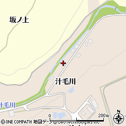 秋田県鹿角市十和田毛馬内（汁毛川）周辺の地図