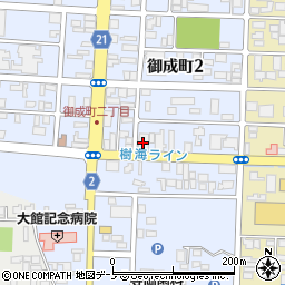 秋田銀行大館駅前支店 ＡＴＭ周辺の地図