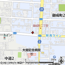 大館駅前郵便局周辺の地図
