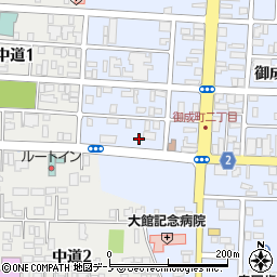 ローソン大館御成町二丁目店周辺の地図
