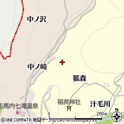 秋田県鹿角市十和田山根（長路森）周辺の地図