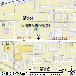 ファミリーマート　大館ぽかぽか温泉店周辺の地図
