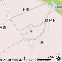 秋田県大館市東鳥谷下周辺の地図