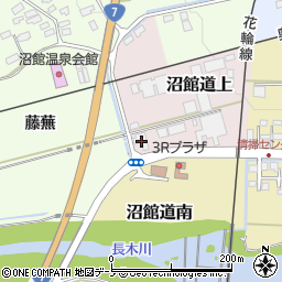 秋田県大館市沼館道上98周辺の地図
