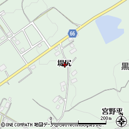 秋田県鹿角市十和田大湯堤尻周辺の地図