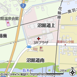 秋田県大館市沼館道上周辺の地図